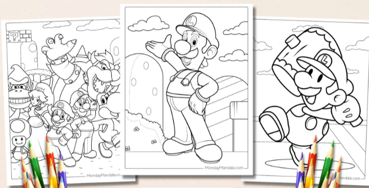 Printable:_Biwu8ovi88= Luigi Coloring Pages